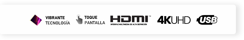 Logo of the different features of a kitchen TV to watch a favorite show.
