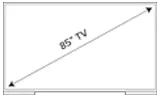 85 inch size Cosmos Marine Outdoor TV.