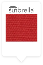 Small of a sunbrella tor red fabric cover.