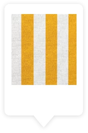 Thumbnail of a yellow and white stripes fabric sunbrella cover.