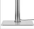 Compact of an outdoor TV stainless steel stand with white background.