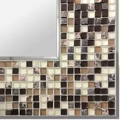 Aztec mosaic frame design on a clean background.