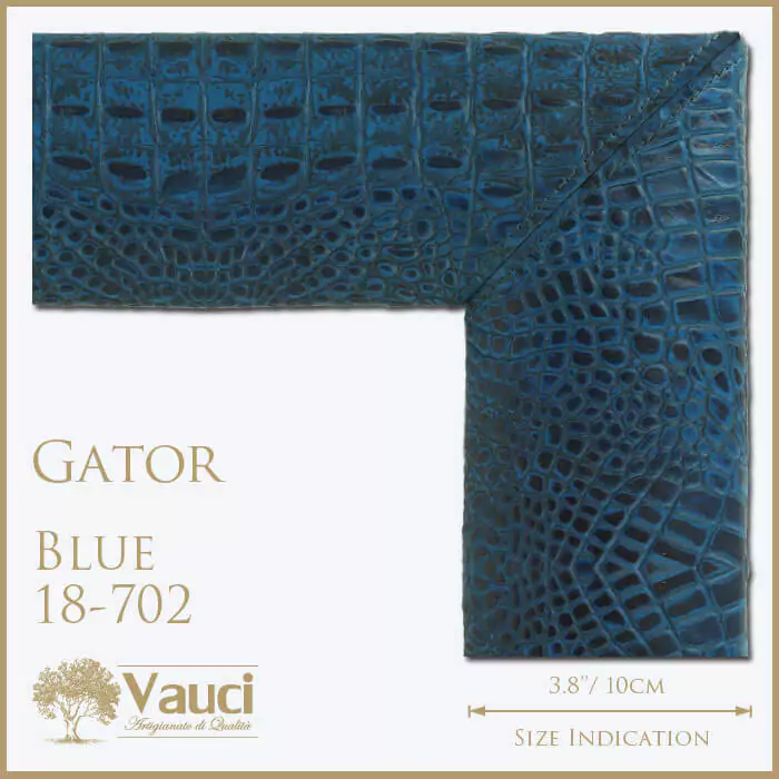 Gator blue vauci frame with its size indication on a white background.