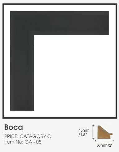 Black boca frame Category C on a white background.