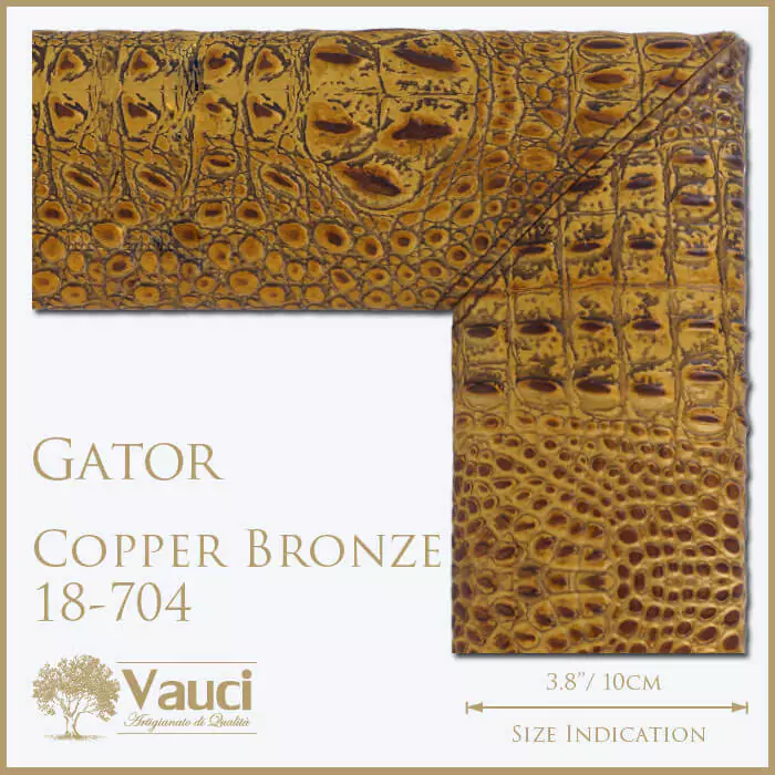 Gator copper bronze vauci frame with its size indication on a white background.