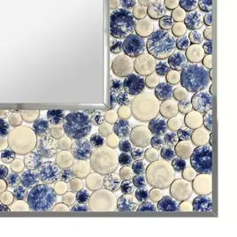 Bubble sea mosaic frame design on a clean background.