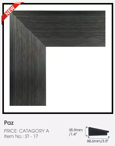 Black paz frame Category A on a white background.