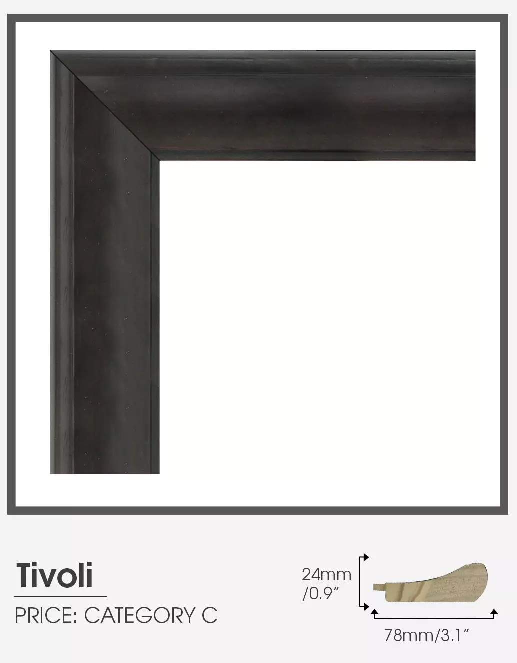 Black tivoli frame Category C on a white background.