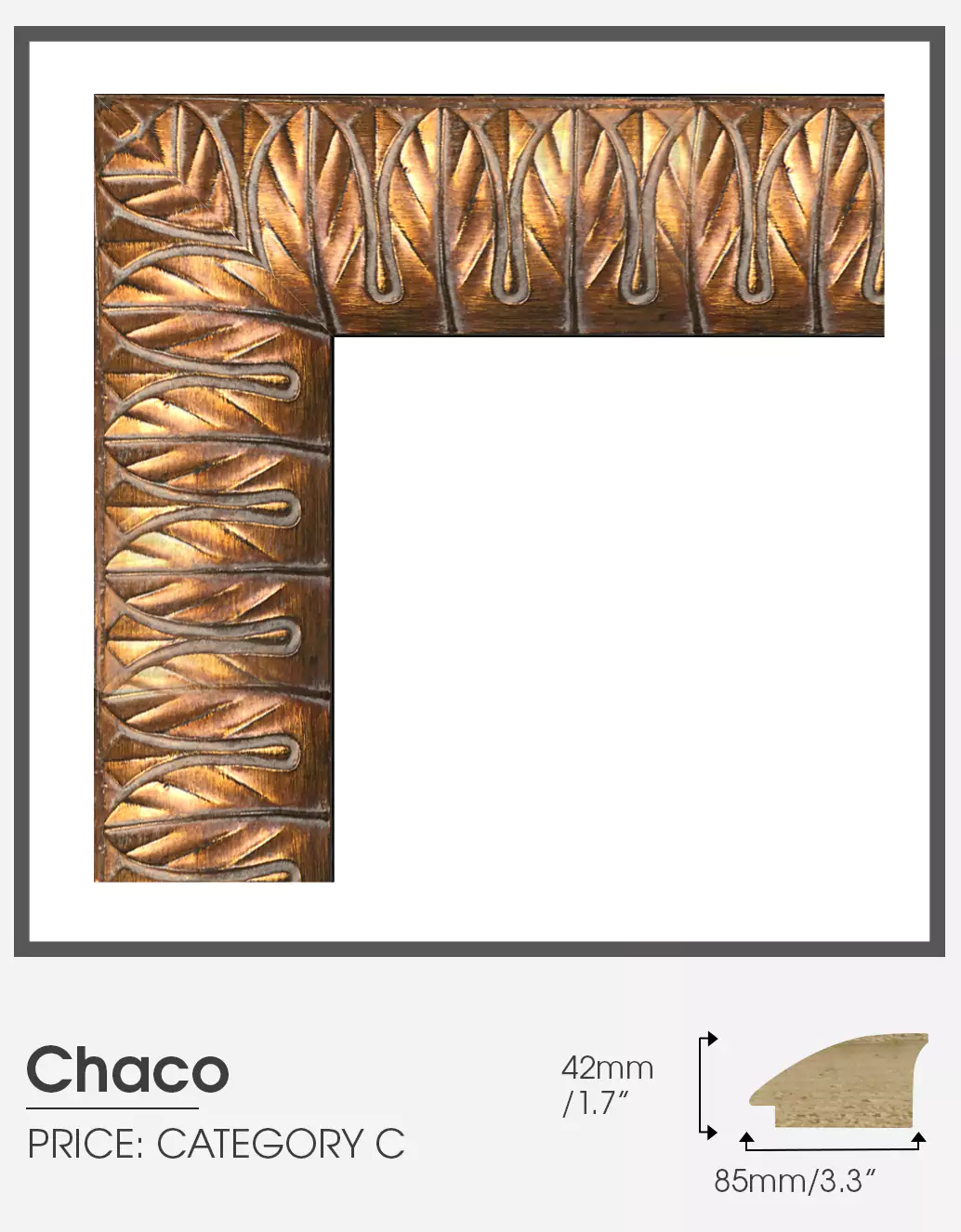 Chaco golden frame Category C on a plain surface.