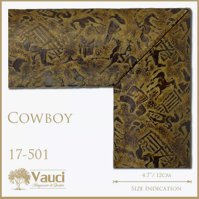 Cowboy vauci frame with its size indication on a white background.