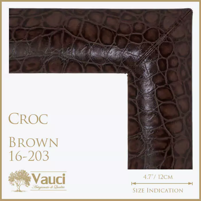 Croc brown animal embossed frames.