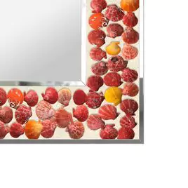 Stainless mosaic frame design on a clean background.