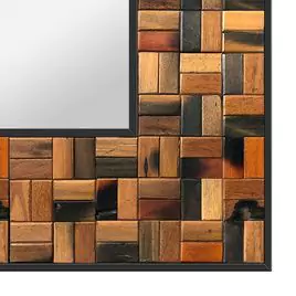 Indian puzzle mosaic frame design on a clean background.