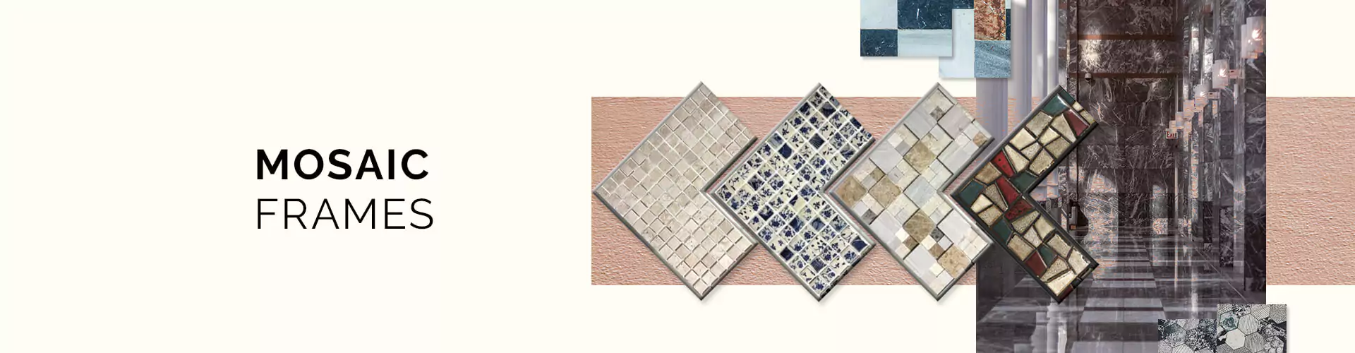 El banner de mosaico presenta televisores con marcos bellamente elaborados, perfectos para añadir un toque decorativo.