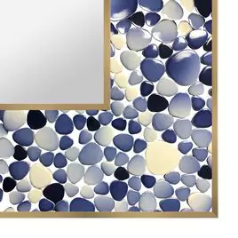 Nordic sea mosaic frame design on a clean background.