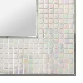 Pearl sea mosaic frame design on a clean background.