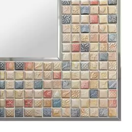 Santa Fe mosaic frame design on a clean background.