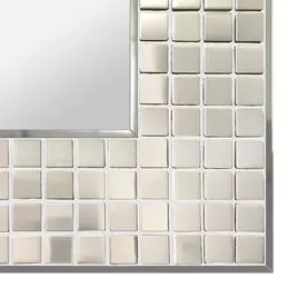 Stockholm mosaic frame design on a clean background.