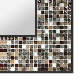 Roasted coffee mosaic frame design on a clean background.