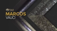 Miniatura de tres estilos diferentes de marcos Vauci de color oscuro.