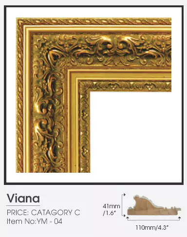 Viana golden frame Category C on a plain surface.