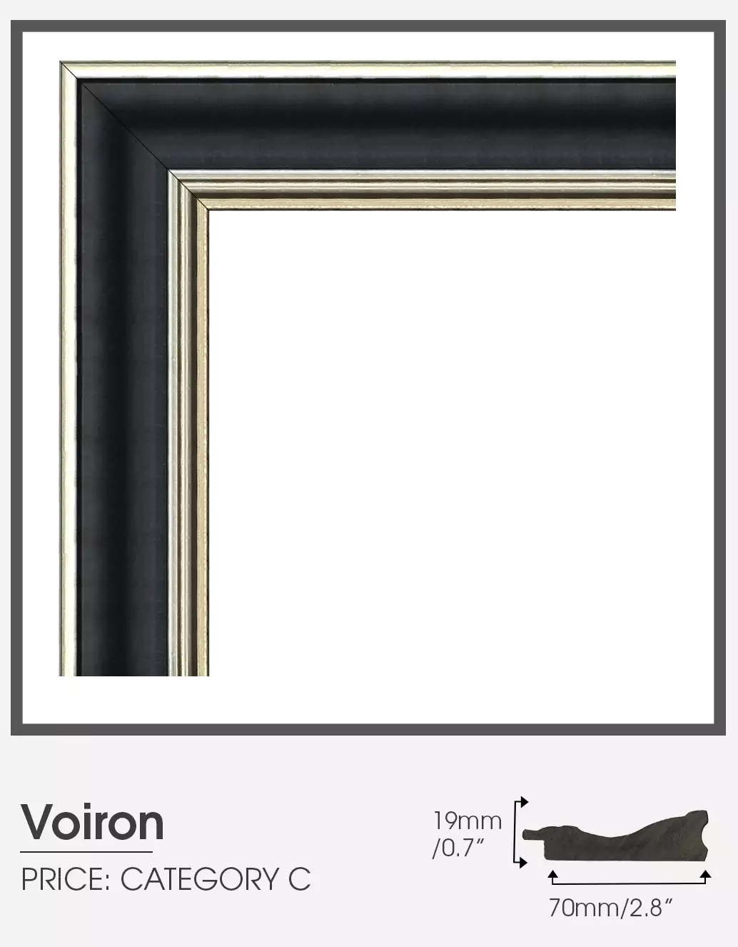 Black voiron frame Category C on a white background.