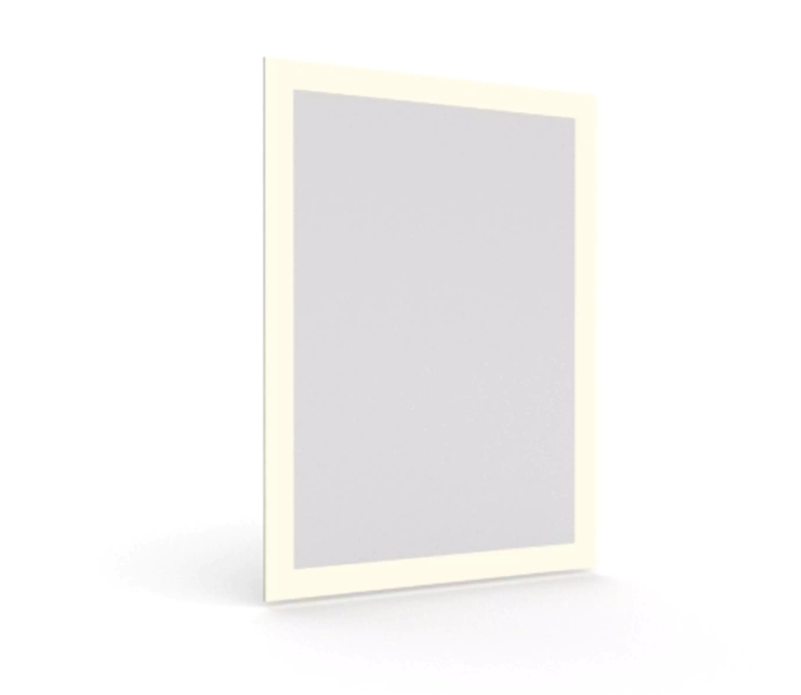 Rectangular made to measure frosted mirror displayed on a plain white background in Ajman.