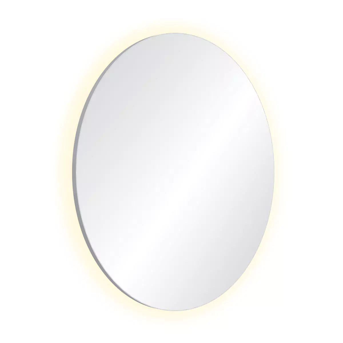 An elegant illuminated round mirror in a neat space from Al-Ain.