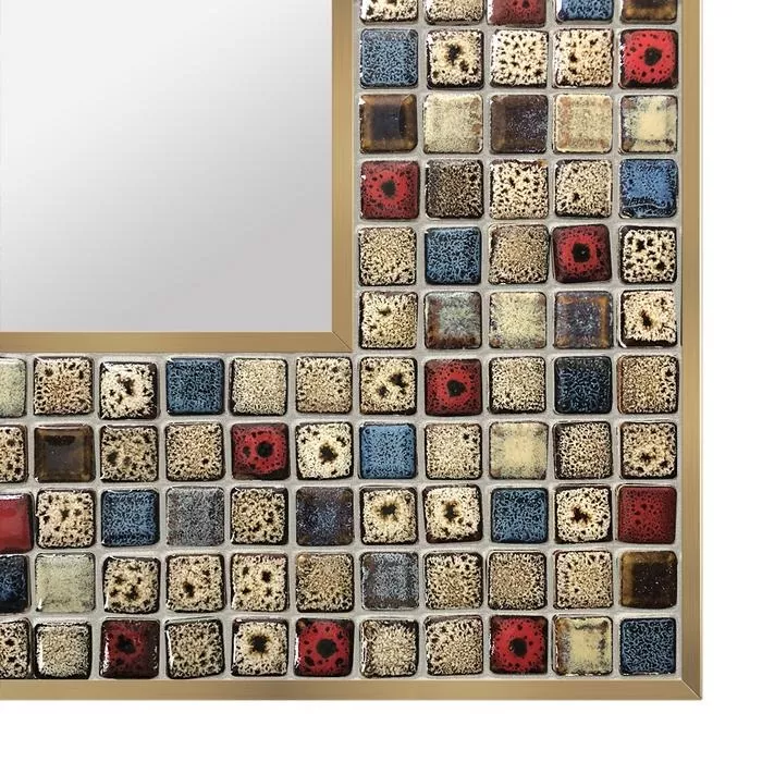 Lighted mirror frame with an ancient desert frame design from Sharjah.