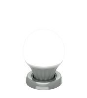 Cool light bulb in silver ring icon