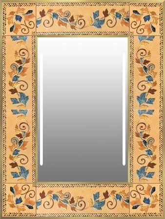 Calafat frame with an illuminated mirror and a lovely floral framed pattern from al-ain.