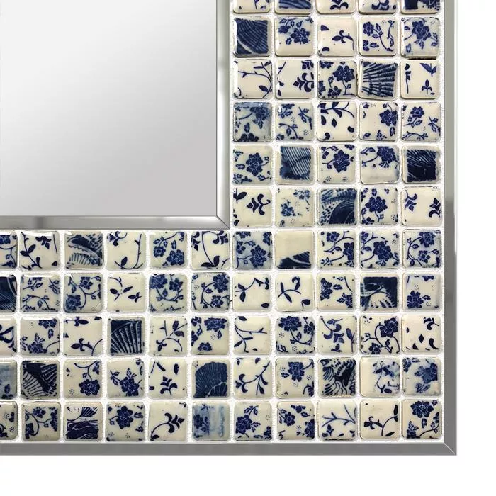 Delfs Blauw bathroom mirror frame design from Oman.