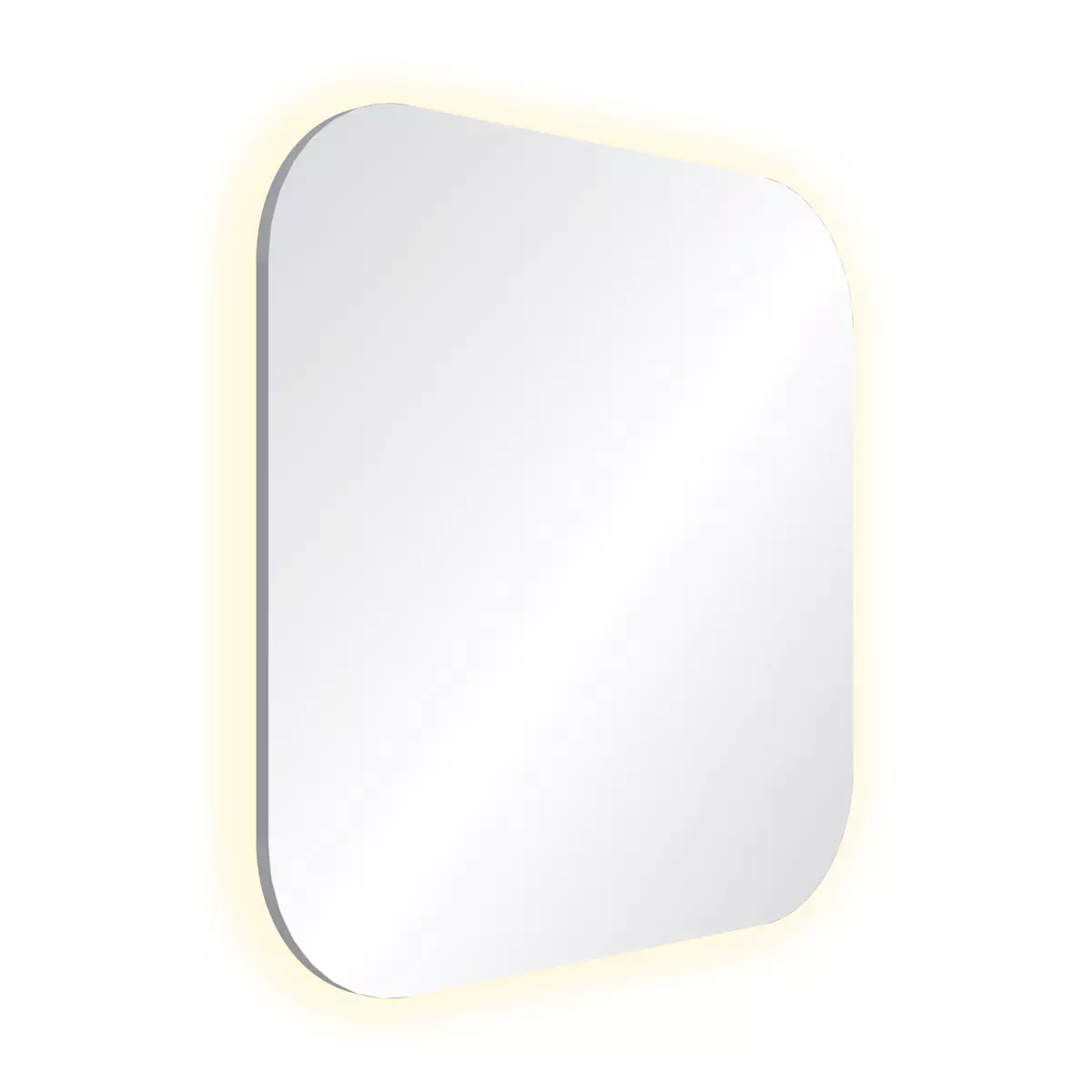 Saudi Arabia simple surface featuring an LED lit rounded corner mirror adds refinement to any area.