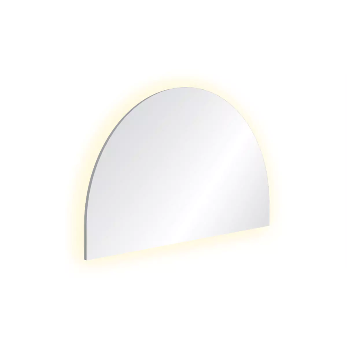 Qatar custom illuminated mirror in a simple setting that offers a real sense of depth and coziness.