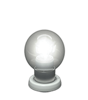 Cool transparent white bulb icon
