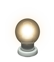 Warm light bulb icon