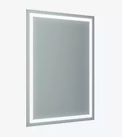 Integrated lighted mirror.