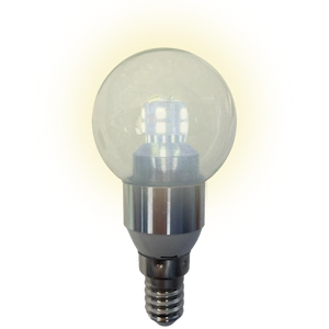Transparent warm light bulb.