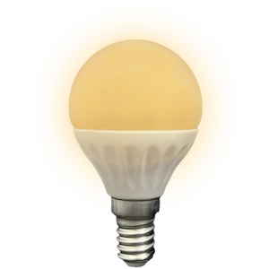 Frosted warm light bulb.