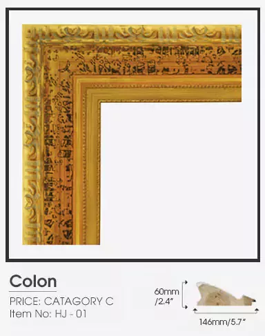 Colon category C golden frame.