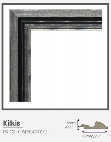 Kilkis category C silver frame.