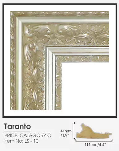 Taranto category C silver frame.