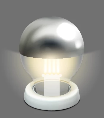 Crown silver mid warm bulb.