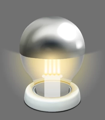 Crown silver warm bulb.