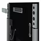 Televisor espejo personalizado con asa trasera, sistema de altavoces expuesto y panel de acceso al puerto en Penonomé.