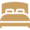 Gold bed icon.