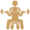 Gold weight icon.