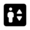 Icono negro de ascensor en el espejo del televisor, que indica la compatibilidad para su uso e instalación en Bugaba.