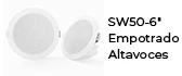 Icono del altavoz integrado SW 50-6" para televisores con espejo en Penonomé, que indica el sistema de sonido.