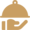 Gold restaurant icon.